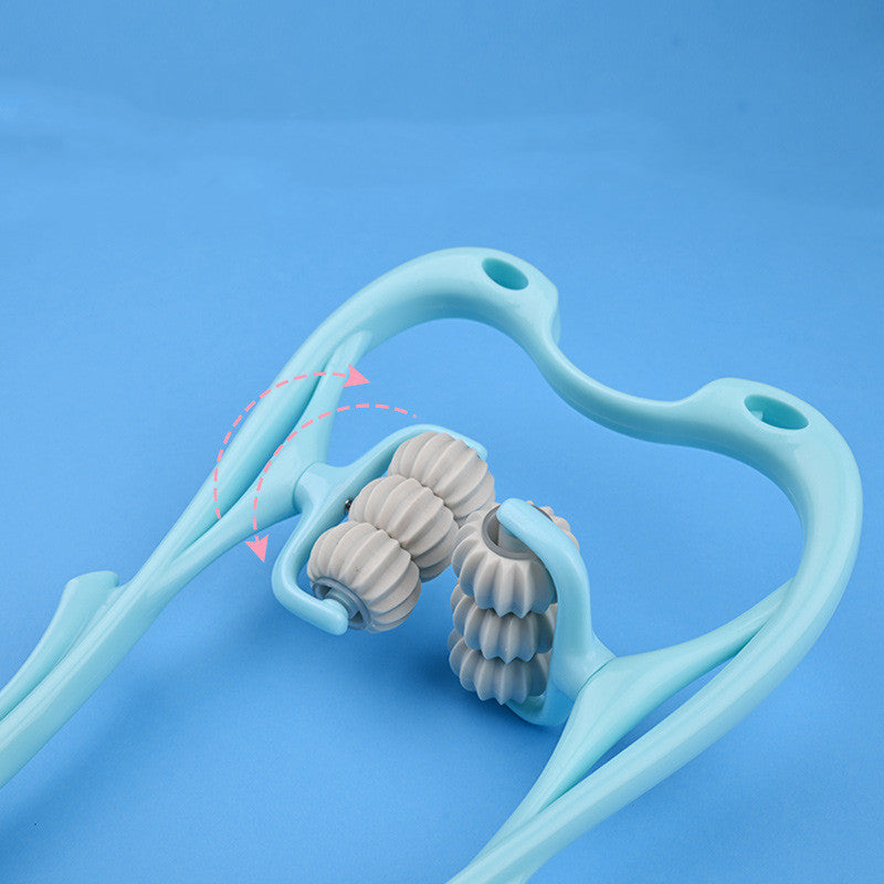 Manual Six-wheel Neck Massager Massage Relieve Roller Massage Tool